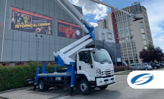 Piattaforma aerea con cestello ForSte 32DJ SPEED frontale